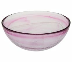 Best reviews of 🧨 Abigails Inc Stoneage Glass Bowl, Alabster Finish, Hot Pink 💯
