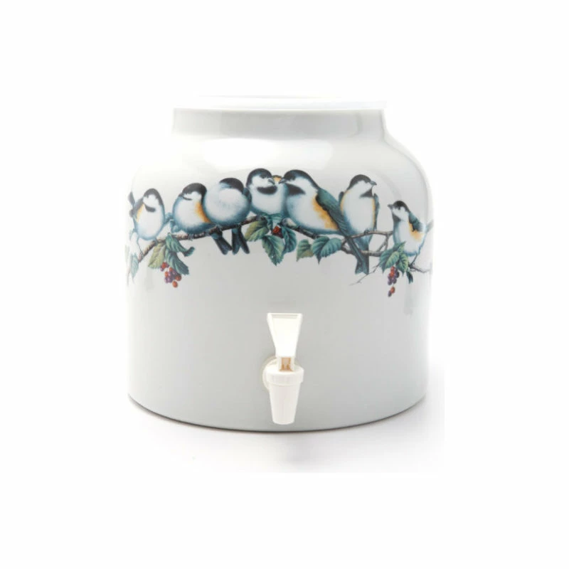 Brand new ๐ Goldwell Designs® Goldwell Designs Song Birds Design Water Dispenser Crock โญ 2 Brand new ๐ Goldwell Designs® Goldwell Designs Song Birds Design Water Dispenser Crock โญ - Image 2