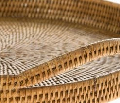 Best deal 🤩 KOUBOO La Jolla Rattan Round Serving Tray, Honey-Brown 🔥 -Tabletop Sales Store a4912f4a0f9712f3 6586 w800 h800 b0 p0