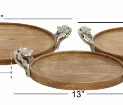 Hot Sale 😉 Brimfield & May Farmhouse Brown Mango Wood Tray 14669 😀 -Tabletop Sales Store a5d1028a00522cb5 6744 w800 h800 b0 p0