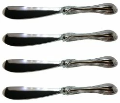 Best Sale ๐ฅฐ Leeber Limited Elegance Silver-Plate Rim Pate Knifes Set ๐