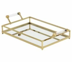 Promo 💯 CosmoLiving By Cosmopolitan Glam Gold Metal Tray 85447 🥰 -Tabletop Sales Store a831d0c200522e18 6993 w800 h800 b1 p0