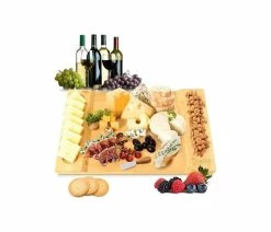 Best deal ❤️ Brawbuy Bamboo Cheese Board Charcuterie Board, 16" X 10" X 1.2" 💯