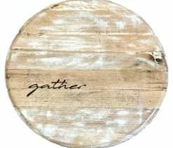 Outlet π Brighton Home Furniture Wood Scripted Bourbon Head Lazy Susan In Natural β