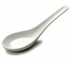 Best Pirce 🎁 RSVP White Porcelain Asian Soup Spoon 🔥