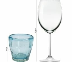 Deals 😍 NOVICA Delicious Blue, Set Of 6 Blown Glass Juice Glasses, Mexico 🌟 -Tabletop Sales Store ad9197fd01165fce 9467 w800 h800 b0 p0