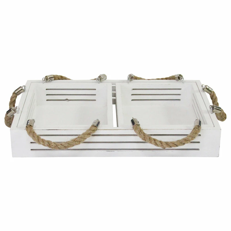 Outlet ๐ HomeRoots S/3 Hampton Nesting Wood With Metal Handles Trays โ 1 Outlet ๐ HomeRoots S/3 Hampton Nesting Wood With Metal Handles Trays โ