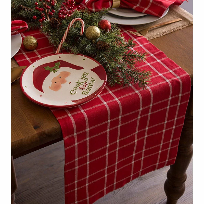 Brand new π Design Imports Holly Berry Plaid Table Runner 14"x108" π 4 Brand new π Design Imports Holly Berry Plaid Table Runner 14"x108" π - Image 4