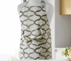 Deals 🤩 Exclusive Fabrics & Furnishings, LLC Illusions Silver Grey Printed Cotton Apron, 27"W X 34"L 👏 -Tabletop Sales Store b3d16122025dbb81 2239 w800 h800 b0 p0