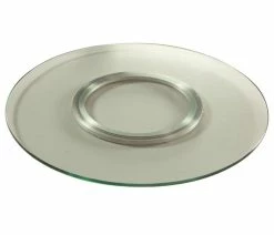 Best reviews of 💯 Chintaly Imports Tempered Round Glass Spinning Tray 24", Glass/Clear ⌛