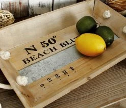 Wholesale 🎁 Brimfield & May Set Of 2 White Wood Coastal Tray 92366 😀 -Tabletop Sales Store b551edff00523abb 1704 w800 h800 b0 p0