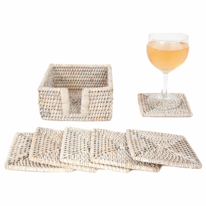 Deals ๐ Artifacts Trading Company Artifacts Rattan 7 Piece Square Coaster Set ๐ 2 Deals ๐ Artifacts Trading Company Artifacts Rattan 7 Piece Square Coaster Set ๐ - Image 2