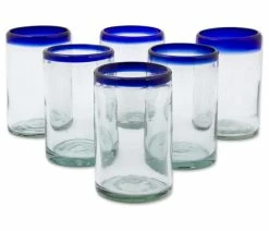 Best Sale ⌛ NOVICA Blown Glass Drinking Glasses, 'Classic', Mexico, Set Of 6 💯