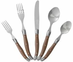 Deals 🛒 French Home Brands French Home Laguiole 20 Piece Stainless Steel Flatware Set For 4, Cafe Au Lait 😍 -Tabletop Sales Store bab1b73602b9bb8c 9630 w800 h800 b1 p0