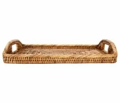 Best reviews of ๐ฅฐ Artifacts Trading Company Artifacts Rattan Rectangular Tray With High Handles, Honey Brown, 14"x10" โจ