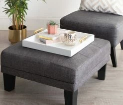 Buy ✔️ Uniek Lipton Square Decorative Wood Tray With Metal Handles, White 🔥 -Tabletop Sales Store bc510cf50fc6a9c7 7497 w800 h800 b0 p0