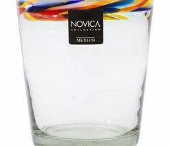 Coupon ✨ NOVICA Confetti, Set Of 6 Blown Glass Juice Glasses, Mexico 🛒 -Tabletop Sales Store bca1f6370ab10227 0618 w800 h800 b1 p0