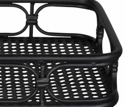 Promo 🌟 HomeRoots Furniture HomeRoots Matte Black Metal Cane Design Serving Tray 💯 -Tabletop Sales Store bdc146770065bd8d 7183 w800 h800 b1 p0