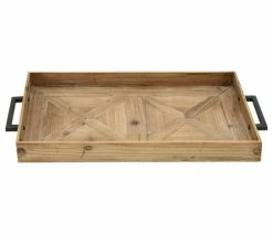 Hot Sale 🥰 Brimfield & May Contemporary Brown Wood Tray 44384 ❤️