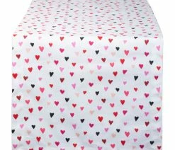 Best Pirce 🎁 Design Imports DII Confetti Hearts Print Table Runner 🔥