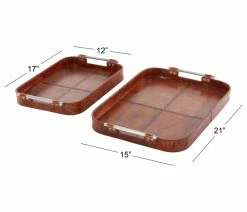 Budget ๐ Brimfield & May Set Of 2 Brown Leather Rustic Tray, 17", 21" 95046 ๐ 12 Budget ๐ Brimfield & May Set Of 2 Brown Leather Rustic Tray, 17", 21" 95046 ๐ -Tabletop Sales Store c4c1ceb200522f0f 2348 w800 h800 b1 p0