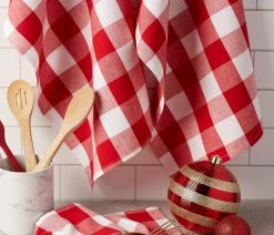 Hot Sale ✨ Design Imports DII Red/White Buffalo Check Dishtowel, Set Of 3 🧨 -Tabletop Sales Store c56175050067539a 4671 w800 h800 b0 p0