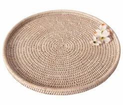 Outlet 😍 Artifacts Trading Company Artifacts Rattan™ Round Flat Tray, White Wash, 16"x16"x1" 😀 -Tabletop Sales Store c7618e170061e8d9 6156 w800 h800 b1 p0