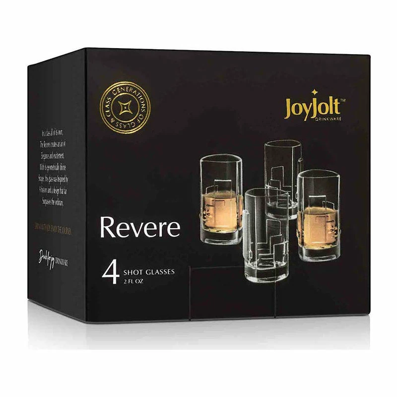 Best Sale 👏 JoyJolt Revere Triangle Crystal Shot Glasses 2 Oz, Set Of 4 🔔 7 Best Sale 👏 JoyJolt Revere Triangle Crystal Shot Glasses 2 Oz, Set Of 4 🔔 - Image 7