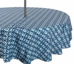 Top 10 โ๏ธ Design Imports DII Blue Ikat Outdoor Tablecloth With Zipper 60" Round ๐งจ