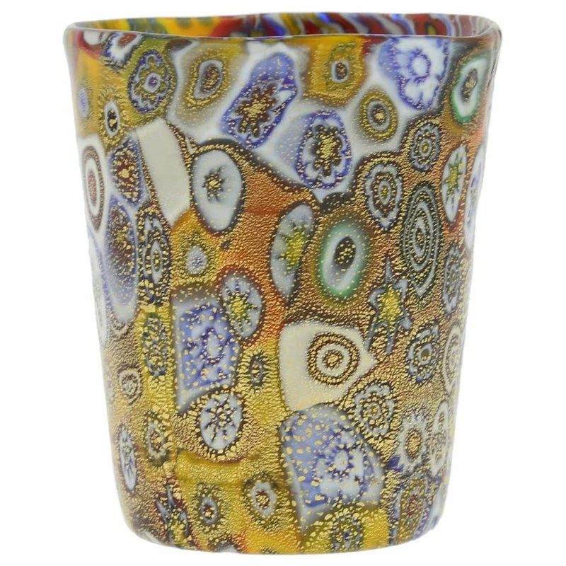 Buy ⌛ GlassOfVenice Murano Glass Millefiori Shot Glass - Gold Multicolor 🥰 2 Buy ⌛ GlassOfVenice Murano Glass Millefiori Shot Glass - Gold Multicolor 🥰 - Image 2