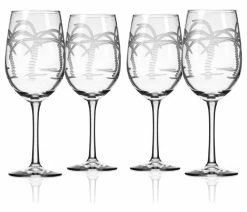 Best reviews of 🔔 Rolf Glass Palm Tree White Wine Glass, 12 Oz, Set Of 4 🤩