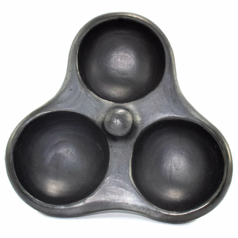 Promo 🌟 Ancient Cookware, Triple Chamba Clay Salsa Dish, 4x5x1.5 ✔️ 3 Promo 🌟 Ancient Cookware, Triple Chamba Clay Salsa Dish, 4x5x1.5 ✔️ - Image 3