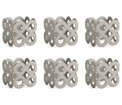 Coupon 🔥 Design Imports DII Silver Square Die Cut Napkin Ring, Set Of 6 🌟