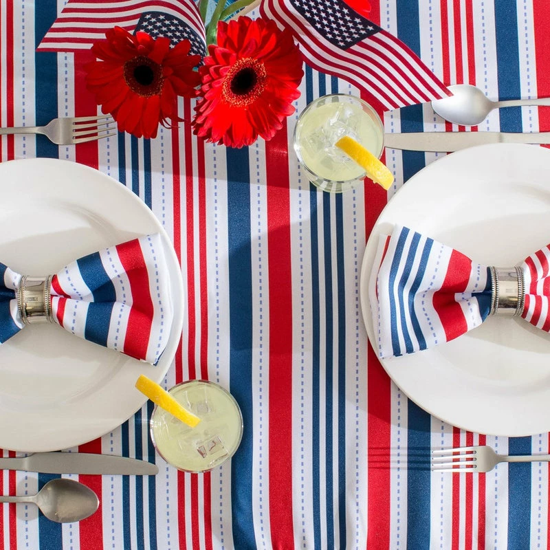 Budget π Design Imports DII Patriotic Stripe Outdoor Tablecloth 60"x120" β€οΈ 4 Budget π Design Imports DII Patriotic Stripe Outdoor Tablecloth 60"x120" β€οΈ - Image 4