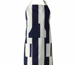 Flash Sale ๐งจ Exclusive Fabrics & Furnishings, LLC Cabana Navy Printed Cotton Apron, 27"W X 34"L โค๏ธ