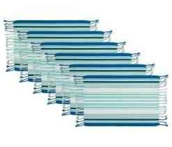 Top 10 ⭐ Design Imports DII Tidal Stripe Fringed Placemat, Set Of 6 🎉