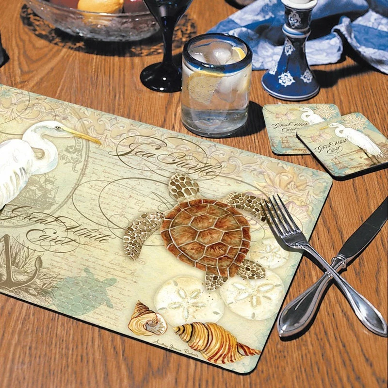 Cheapest 💯 CounterArt Hardboard Placemat, Coastal Waterways, Set Of 2 🎁 2 Cheapest 💯 CounterArt Hardboard Placemat, Coastal Waterways, Set Of 2 🎁 - Image 2