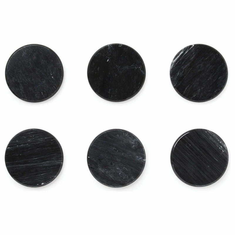 Deals ✨ Fox Run Set Of 6 100% Natural Black Marble Stone Coasters ✨ 2 Deals ✨ Fox Run Set Of 6 100% Natural Black Marble Stone Coasters ✨ - Image 2