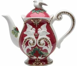 Buy ๐ Cosmos Gifts Corp. ๐ Christmas Fantasia Dove Teapot ๐