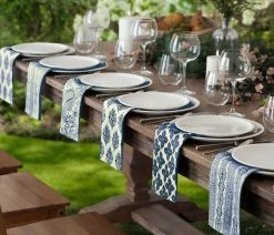 Discount ✔️ Elrene Home Fashions Casual Print Cotton Fabric Napkin, Set Of 24, Indigo 🔥 -Tabletop Sales Store dd11b3b60aeb2aef 1087 w800 h800 b0 p0