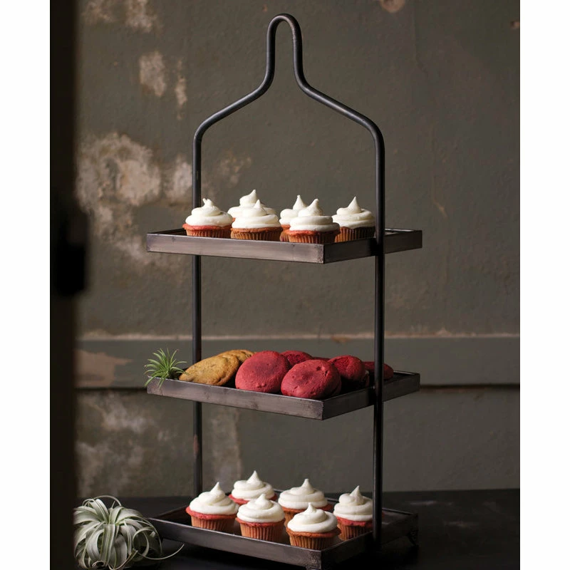 Brand new 😉 Kalalou, Inc. Square Metal Three Tiered Display 10" X 12" 🔥 2 Brand new 😉 Kalalou, Inc. Square Metal Three Tiered Display 10" X 12" 🔥 - Image 2