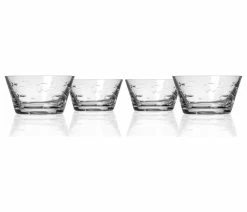 Discount ❤️ Rolf Glass School Of Fish Clear Small Bowl 6 Inch, Set Of 4 ❤️