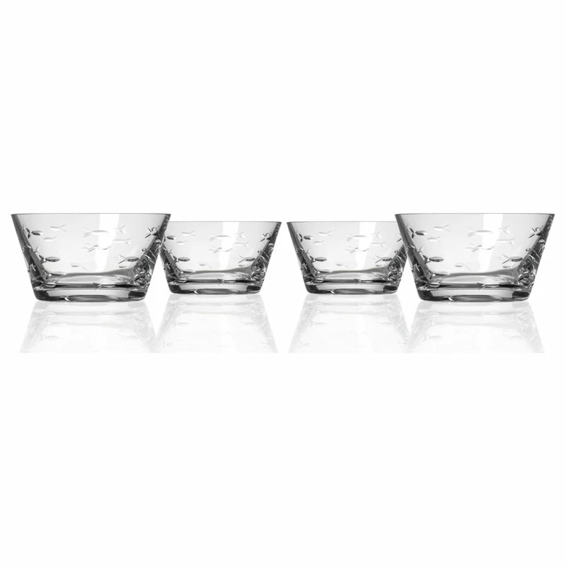 Discount ❤️ Rolf Glass School Of Fish Clear Small Bowl 6 Inch, Set Of 4 ❤️ 1 Discount ❤️ Rolf Glass School Of Fish Clear Small Bowl 6 Inch, Set Of 4 ❤️