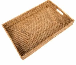 Flash Sale 🤩 Artifacts Trading Company Artifacts Rattan Rectangular Tray, Honey Brown, Large 👏