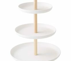 Brand new โญ Yamazaki Home Serving Stand, Steel And Wood, Holds 6.6 Lbs ๐