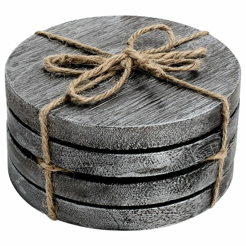 Brand new ⭐ Mascot Hardware Textured White/Black Coasters, Set Of 4 ✔️ 2 Brand new ⭐ Mascot Hardware Textured White/Black Coasters, Set Of 4 ✔️ - Image 2