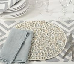 Best Pirce ⭐ Saro Lifestyle 👩 Mother Of Pearl Design Placemat (Set Of 4), 15" X 15", Ivory, Round 🤩 5 Best Pirce ⭐ Saro Lifestyle 👩 Mother Of Pearl Design Placemat (Set Of 4), 15" X 15", Ivory, Round 🤩 -Tabletop Sales Store e74188840e94e6a3 5318 w800 h800 b0 p0