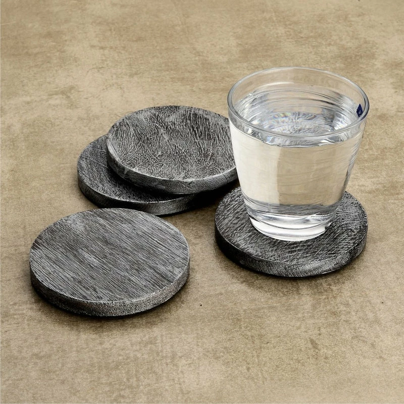 Brand new ⭐ Mascot Hardware Textured White/Black Coasters, Set Of 4 ✔️ 1 Brand new ⭐ Mascot Hardware Textured White/Black Coasters, Set Of 4 ✔️