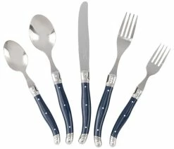 Top 10 ✔️ French Home Brands French Home Laguiole 20 Piece Stainless Steel Flatware Set, Service For 4, Navy 💯
