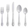 Buy 🤩 RiverRidge Home RiverRidge Rose 46-Piece Stainless Steel Letter E Flatware Set In Silver 😍